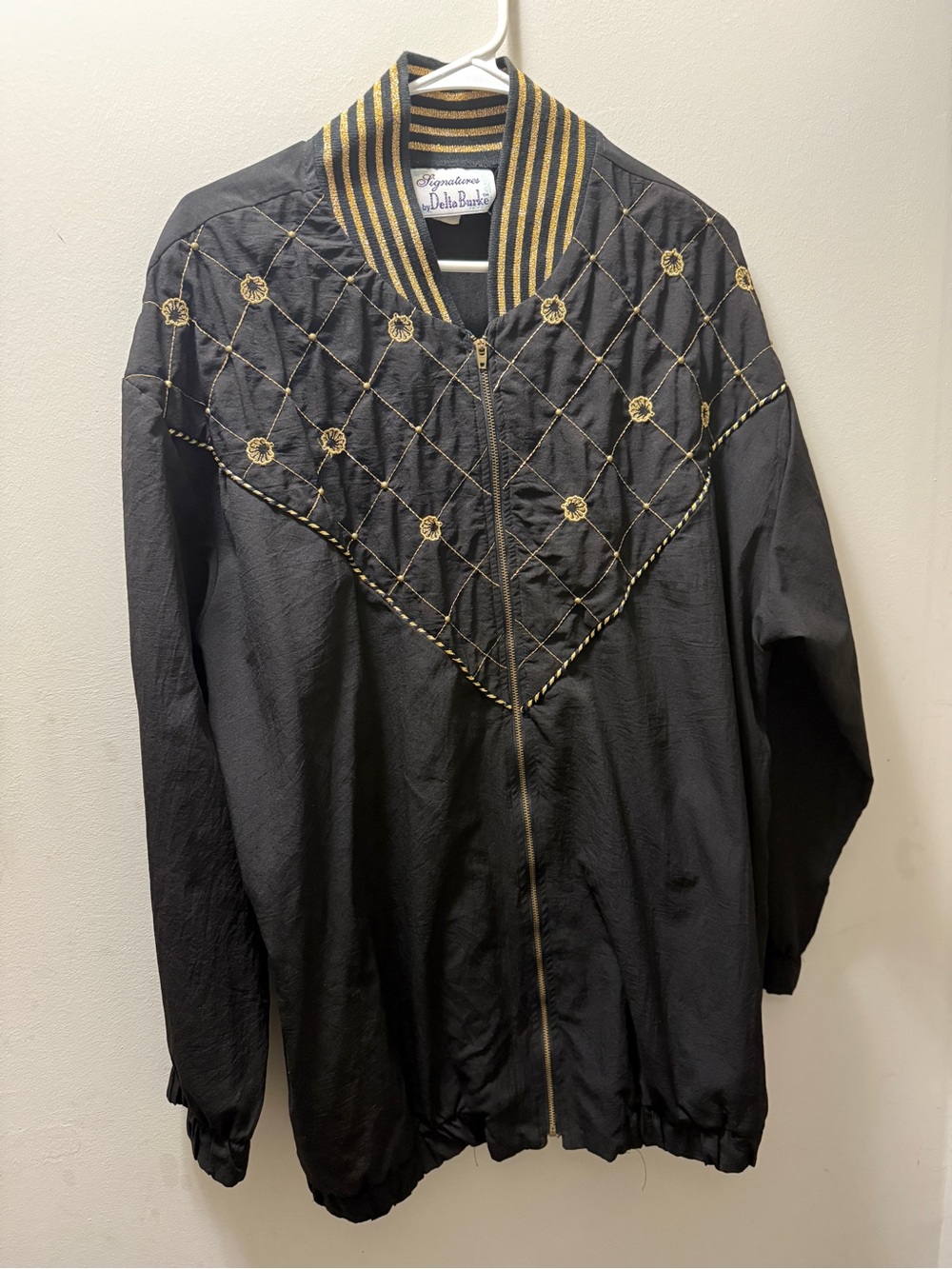 Black and Gold Zip Up Jacket